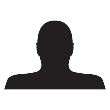 Human profile silhouette head placeholder identity avatar illustration