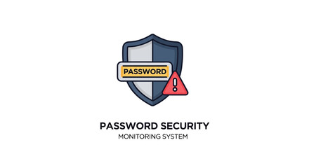 Password security monitoring system icon. © bagro