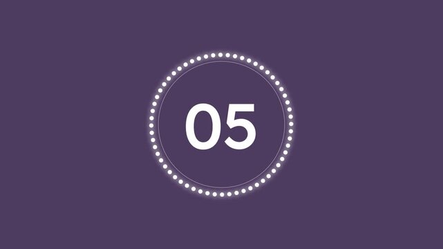 Education assessment periods dotted animated countdown on dark background. Studying session circle progress bar isolated. Loading animation. Remaining time. HD video with alpha channel