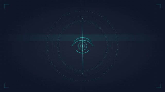 biometric scanning hud element animated vector background