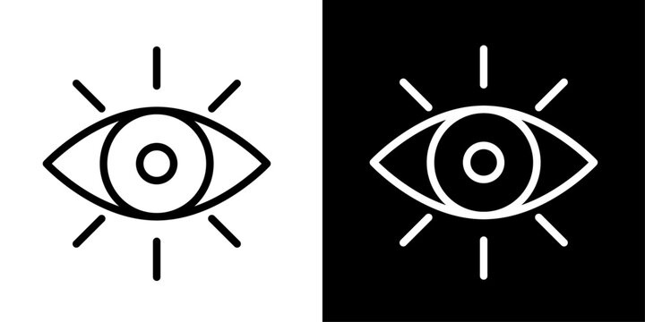 Eye icon in line style, for visibility, vision, and view apps