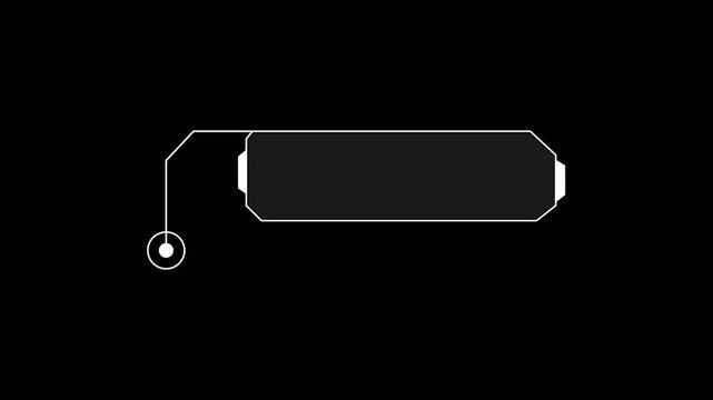 White HUD box templates present an organized empty layout space clearly. Explained video captions find an ideal container within this modern asset frame. The white HUD box loops well.
