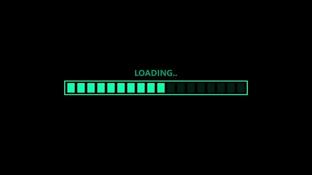 Segmented progress bar sections highlight technical cloud loading states. Premium server modules leverage this high-visibility computing asset line. The segmented progress bar grows.