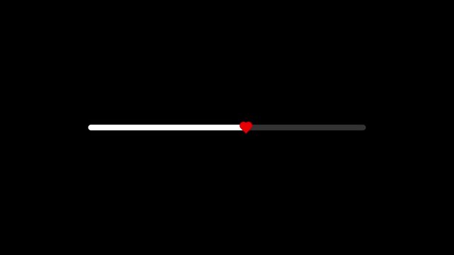 Control slider paths monitor user input using a red heart symbol. Social application preferences adjust beautifully with this cute tracker. The control slider moves nicely.