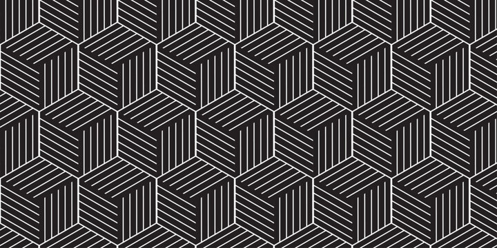 Futuristic minimal honeycomb mosaic gray background. Modern hexagon seamless vector pattern. Seamless pattern with hexagon fabric geometric pattern. Abstract ornament diamond tile design.
