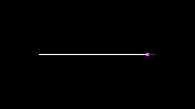Control slider knobs adjust media parameters with a pink button. Color correction software benefits from this responsive interface track. The control slider responds well.
