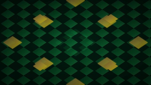 bold rhombus tiling transition vibrant emerald gold