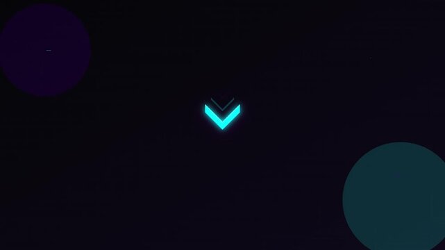 bouncing arrow direction pointer icon vector animation black