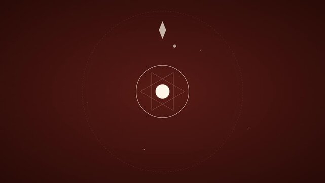 burnt sienna and cream mandala vintage geometry animation