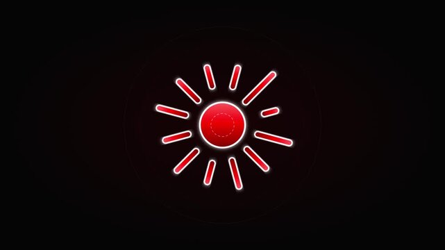 candy apple red vibrant sound wave circle
