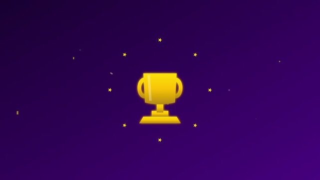champion trophy award victory success celebration motion graphic