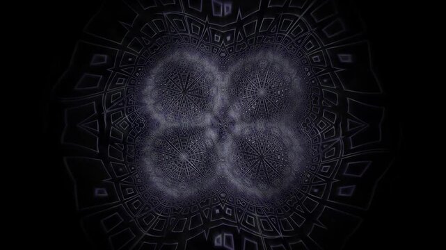 Abstract design with intricate patterns on a dark background