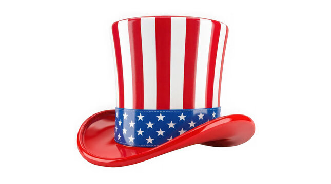 Uncle sam hat isolated on transparent background