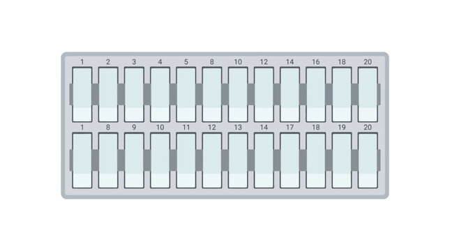 Electrical Fuse Box Panel with 20 Slots for Fuses
