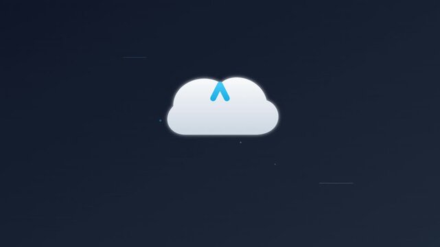 cloud upload transfer data export motion background