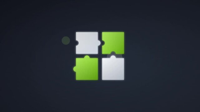 collaborative puzzle teamwork business strategy motion graphic