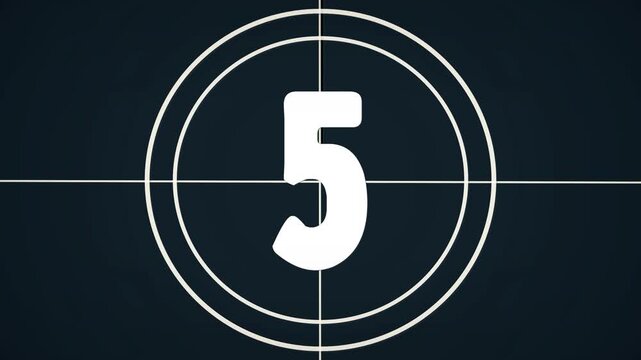 Classic Film Countdown From Ten To Zero With Retro Leader
