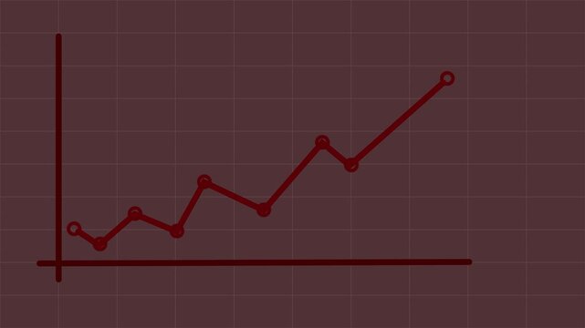 Create a premium 4K business growth animation featuring a futuristic financial dashboard with a glowing upward-trending line graph and animated bar charts.