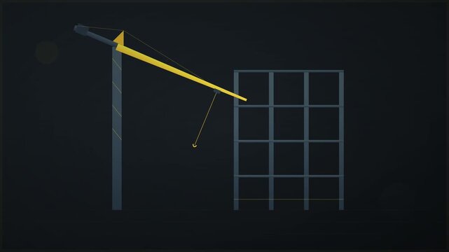 construction architecture crane building motion animation