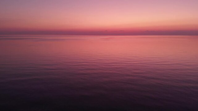purple, sunset, sun, sunrise, sunshine, sunlight, sea, seascape, beach, ocean, drone, aerial view, aerial, view, evening, landscape, orange, relaxation, gold, cloud, colours, dream, fantasy, meditatio