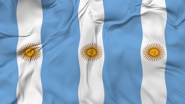 Argentina flag high resolution animation seamless loop. 4K