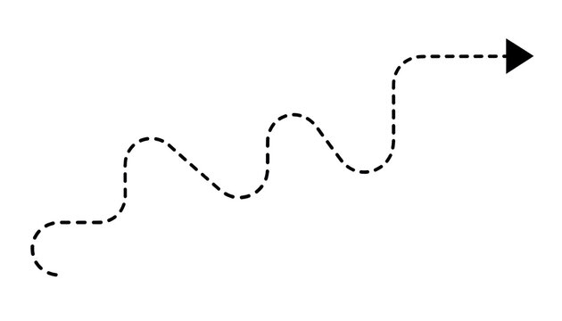 Black dashed line with arrow pointing right