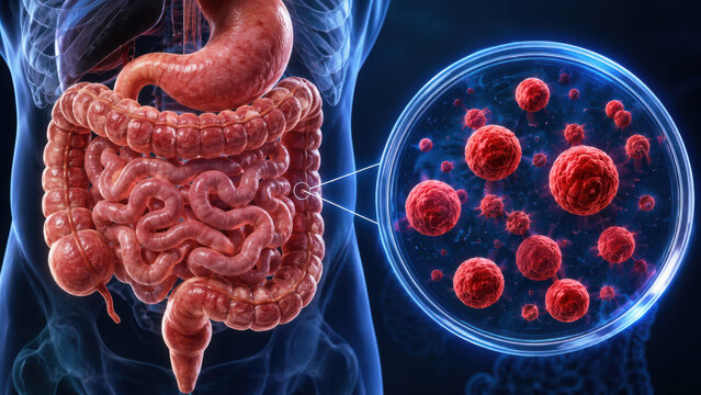 Cyclosporiasis as a foodborne parasitic infection caused by Cyclospora cayetanensis spreading through contaminated food or water as an outbreak of parasitic infections explosive watery diarrhea severe