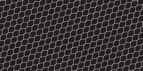 Fishing or soccer net. Repeated hexagon pattern. Black wired mesh texture isolated on white background.ilustrasion modern. © BURHAN