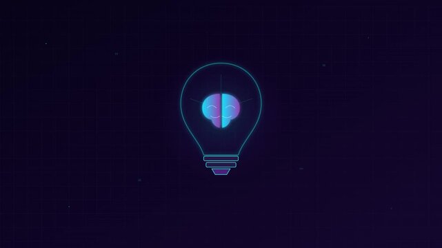 creative bulb ai intelligence functional vector animation