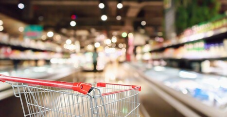 shopping cart in supermarket © Orewa 