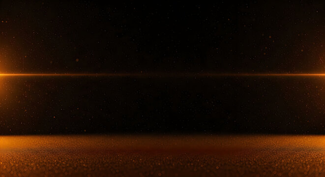 Elegant black and gold gradient background with sparkling particles for luxury presentations