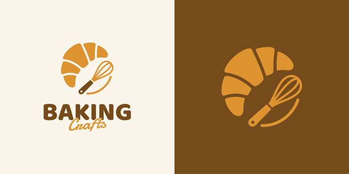 Dessert vector logo design with a modern, simple, clean, and abstract style. Icons for businesses, bakeries, and personal branding.
