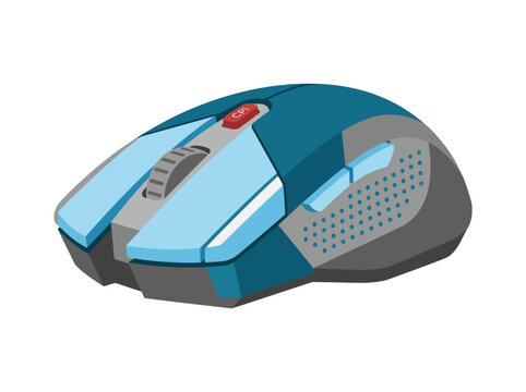 Modern computer mouse with ergonomic design.