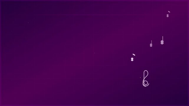 cyber magenta and yellow vibrant music note motion