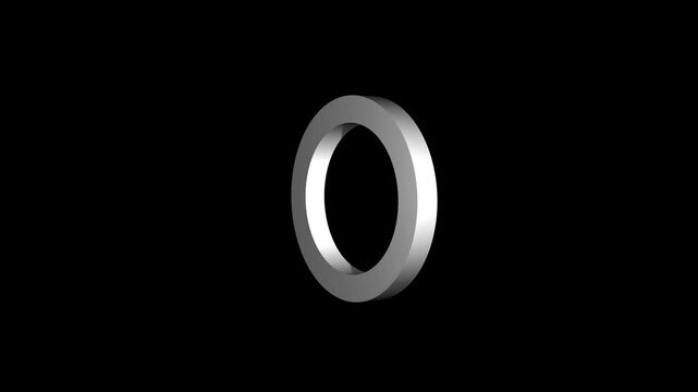 ring ball and circle. Abstract animation, 3d render.4k video.