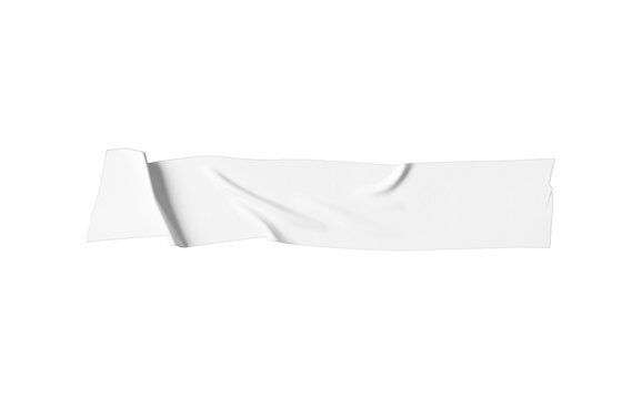 Sticker strip, light-toned folded sticker, horizontal pale strip with curled left edge, creative graphic mockup element.