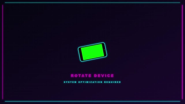 cyberpunk vibe rotate phone green screen neon text