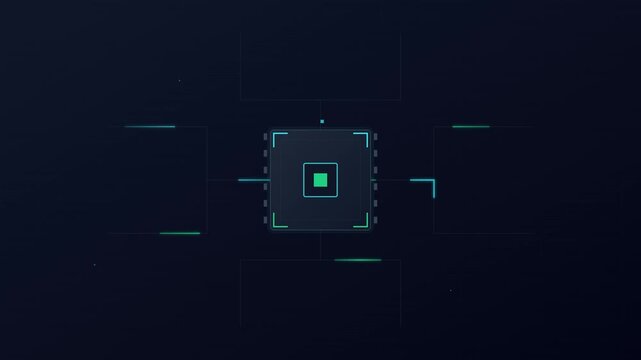 cyber tech circuit board microchip energy flow