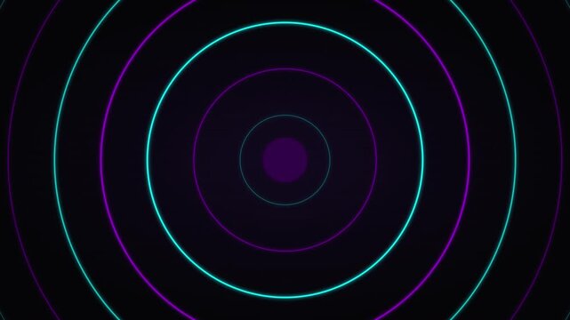 Cyber Tech Cyan Violet Pulsing Lines Loop Background