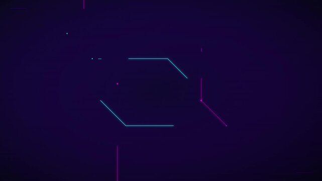 cyber tech violet and cyan circuit vector animation