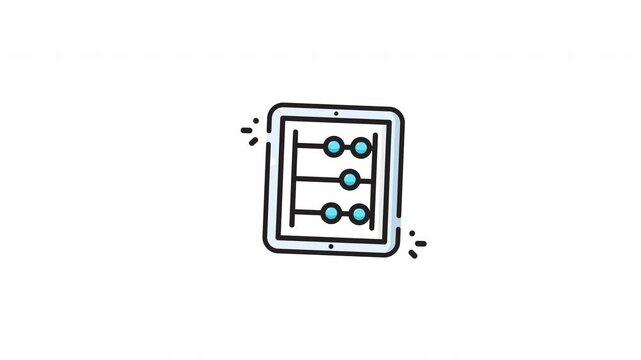 Suitable for educational materials, websites, apps. Illustrates digital tools in mathematics teaching for students and teachers in a modern way.