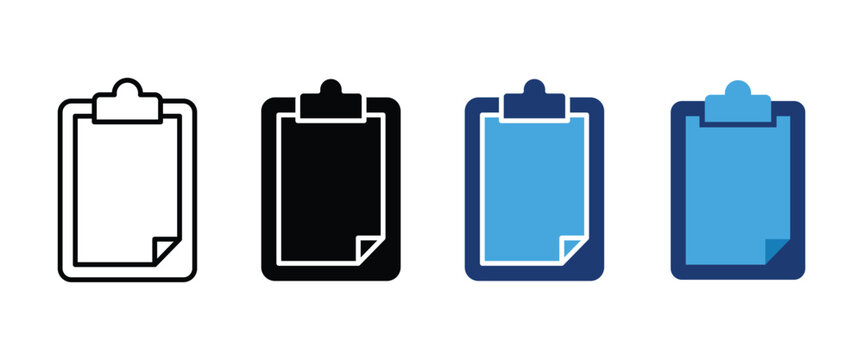 Clipboard icon, Empty document paper board symbol, Office task memo report graphics, Vector illustration