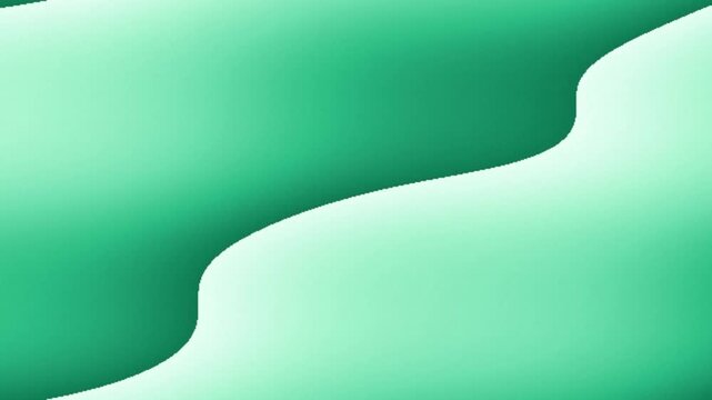 Abstract green liquid waves background, flowing emerald silk texture, smooth mint gradient motion graphic for corporate presentation