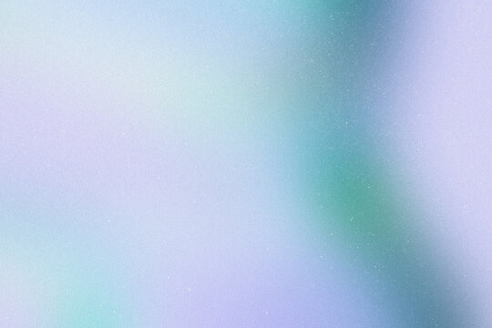 Abstract pastel lavender and ice blue gradient background with glowing cyan light leak and heavy grainy noise texture