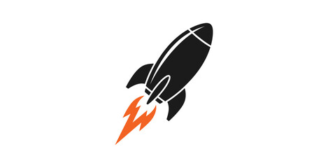 Rocket Ship Flat Vector Illustration © Arus LMH