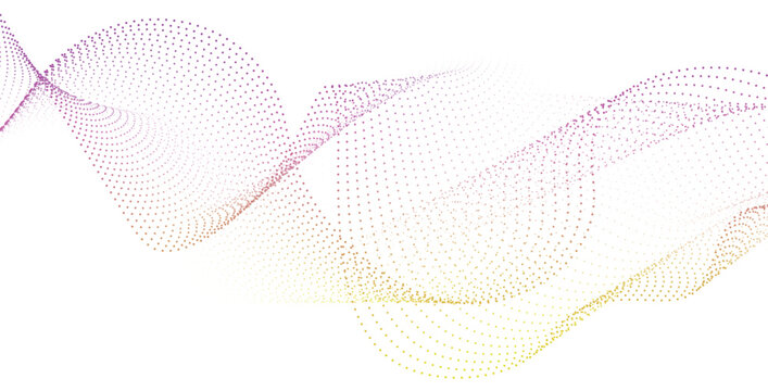 Abstract Halftone Wave Background Dotted Particle Pattern Multiline Curve Design for Business Technology Banner Poster Presentation Element