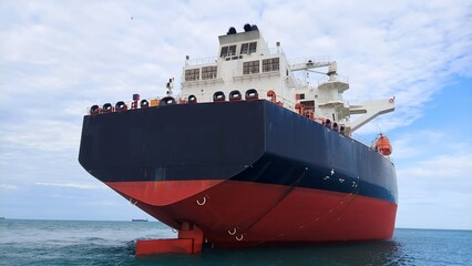 Large Oil tanker ship close-up  © KDx