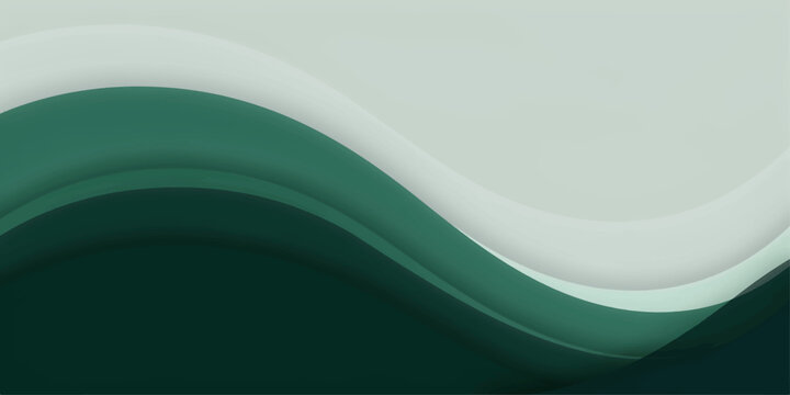 Abstract Green Wave Lines Background with Dynamic Flow Design, Modern Vector Illustration Wallpaper for Business Banner and Creative Artistic Motion Concept