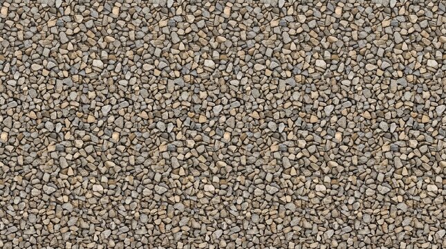 Seamless Texture of Small Natural Gravel Stones and Pebbles