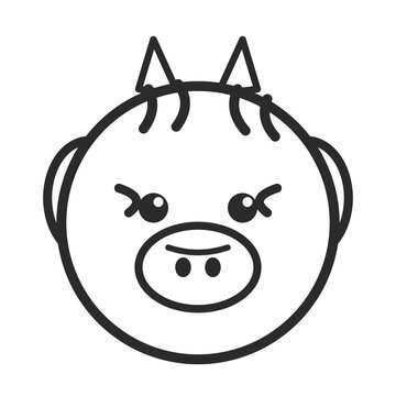 Cute cartoon zebra face with playful expression. Simple vector animal icon for apps, stickers, and branding designs.